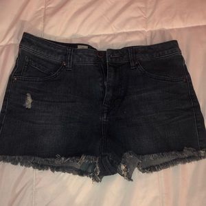 quiksilver high rise jean shorts